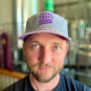 Texas Craft Beer Y'all Purple and Gray Rope Cap