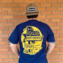 Festival Sign Tee (Navy & Gold)