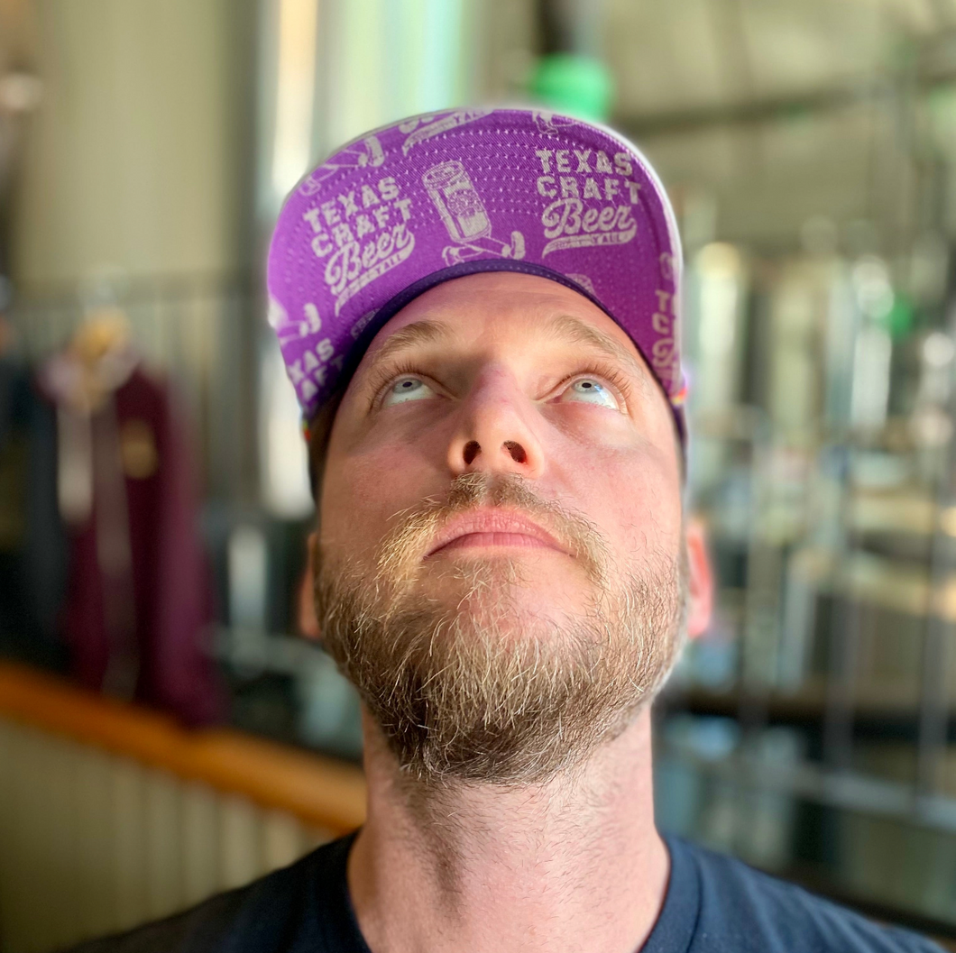 Texas Craft Beer Y'all Purple and Gray Rope Cap