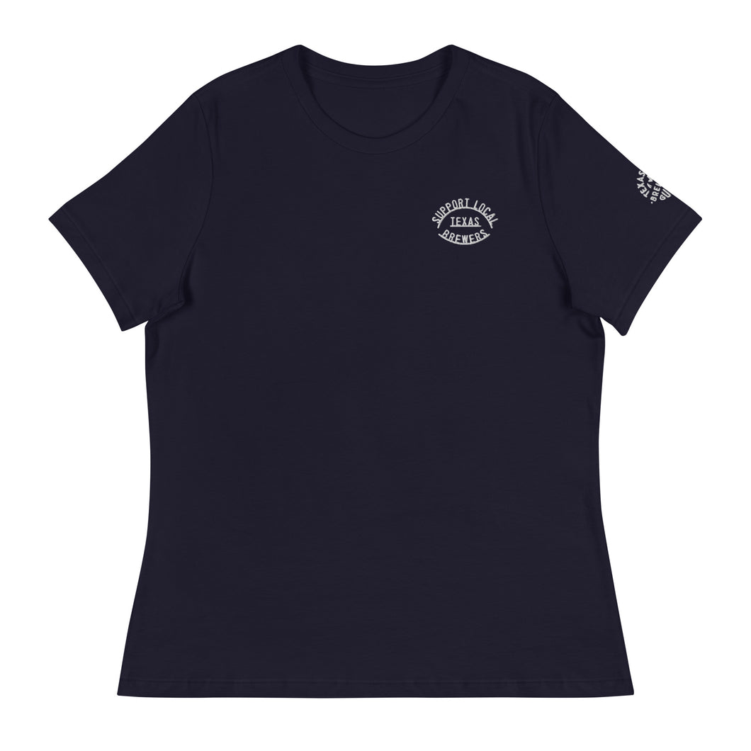 Support Local Texas Brewers Women's Embroidered Relaxed T-Shirt