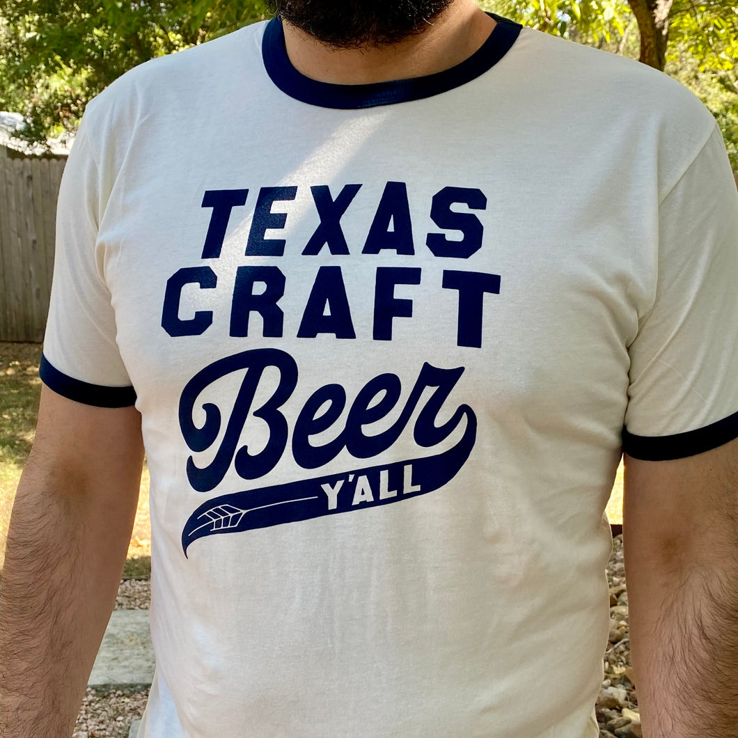 Texas Craft Beer Y'all Ringer Tee (Limited Sizes Remaining)
